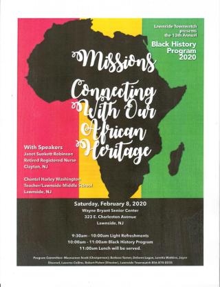 Black History Program Feb. 8 2020
